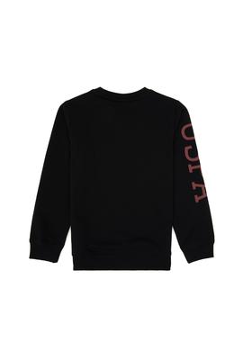 Erkek Çocuk Siyah Basic Bisiklet Yaka Sweatshirt - 50313831022
