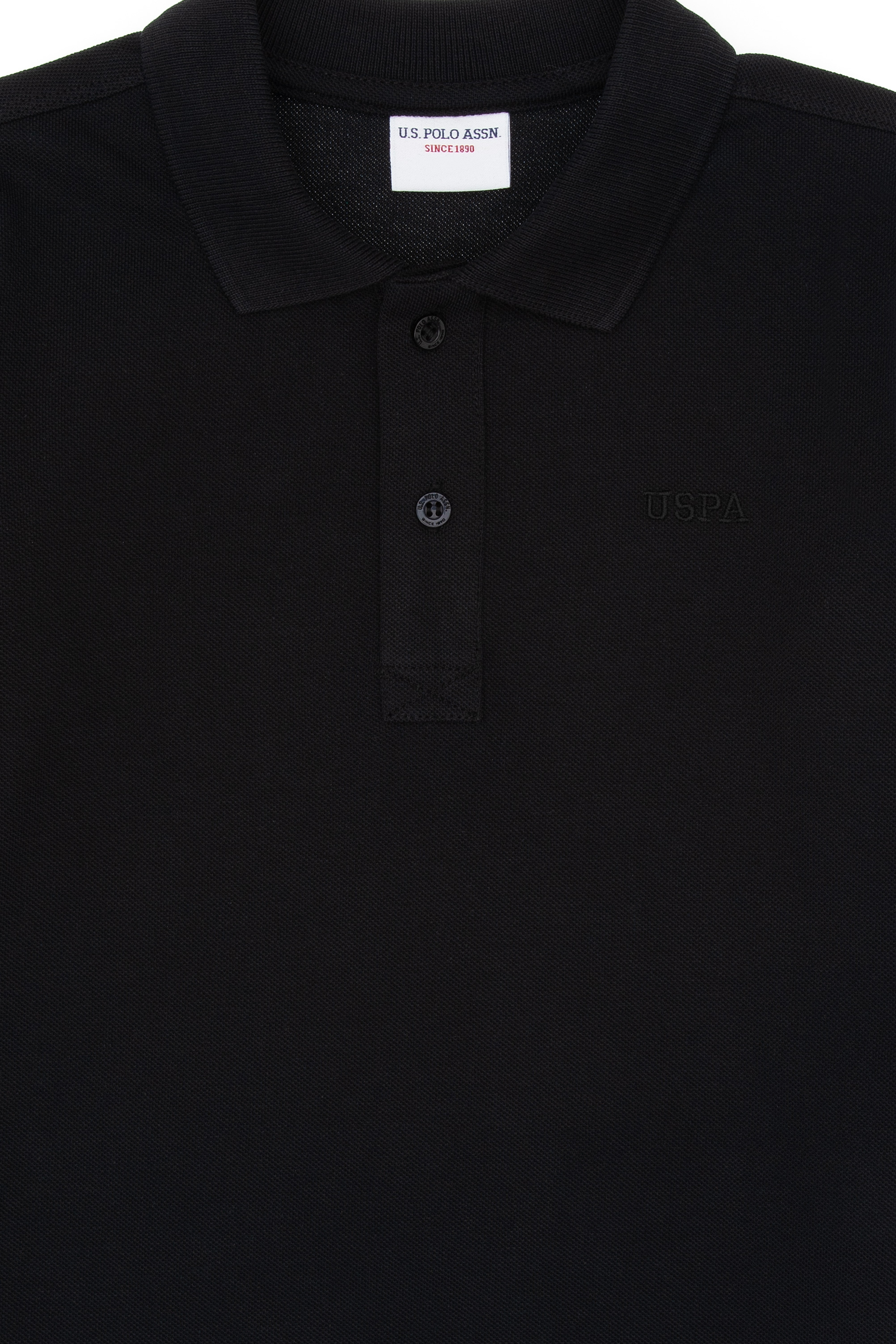 Erkek Çocuk Siyah Basic Polo Yaka Sweatshirt - Image 7