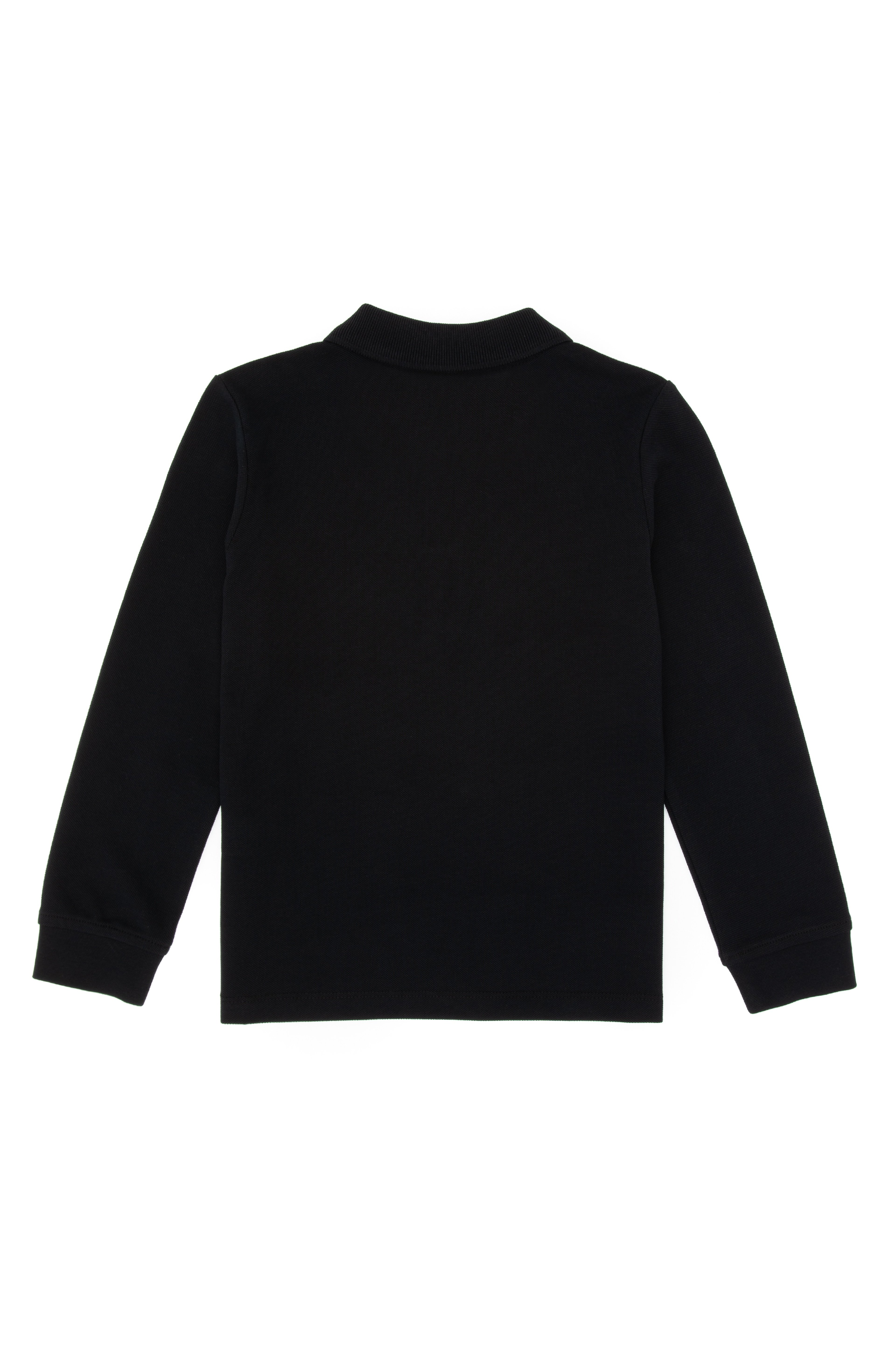 Erkek Çocuk Siyah Basic Polo Yaka Sweatshirt - Image 6