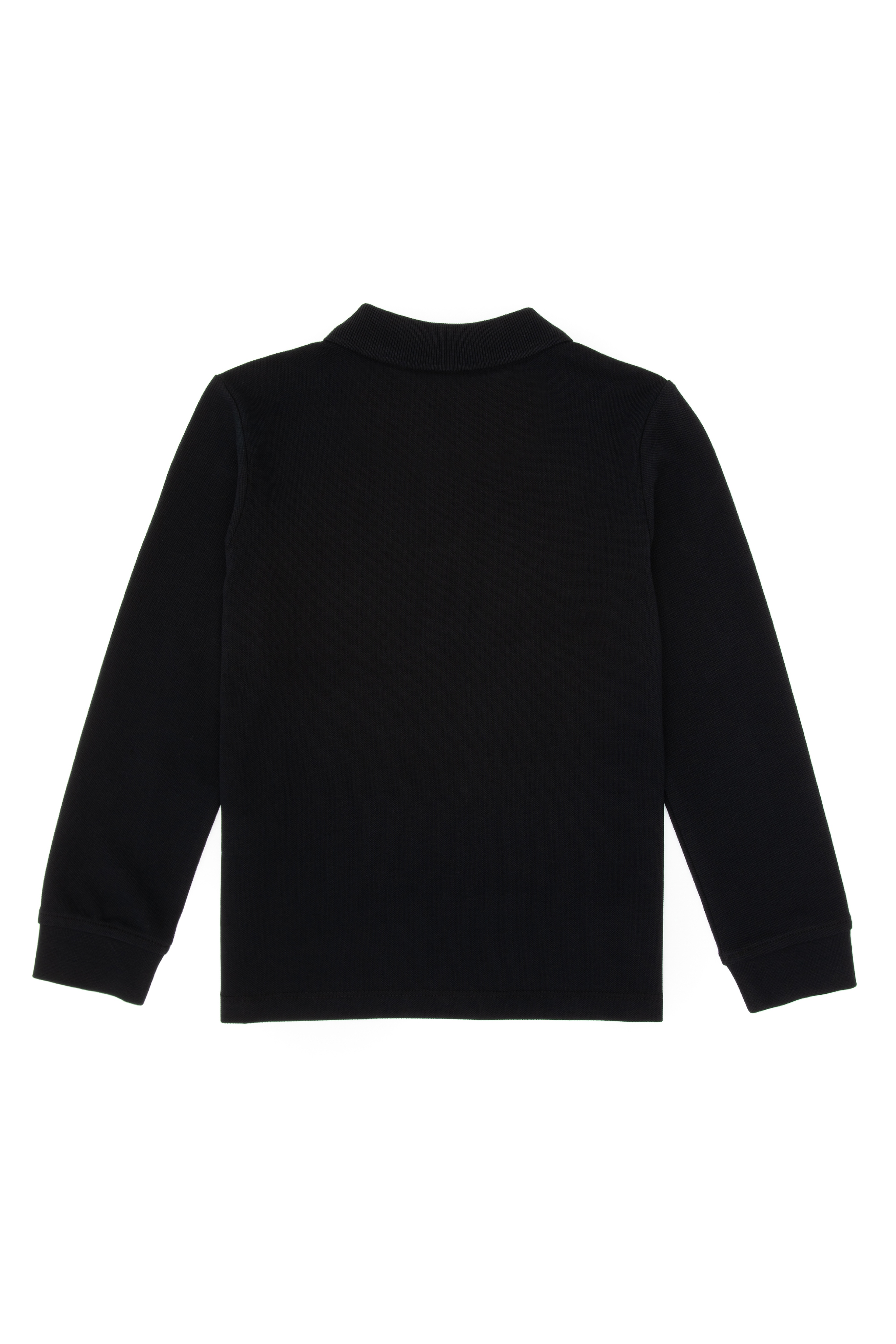 Erkek Çocuk Siyah Basic Polo Yaka Sweatshirt
