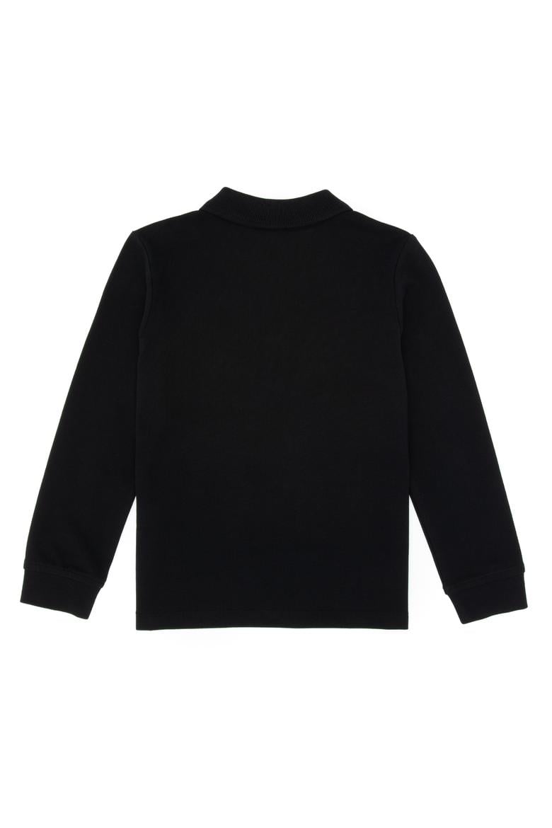 Erkek Çocuk Siyah Basic Polo Yaka Sweatshirt - 50313790031