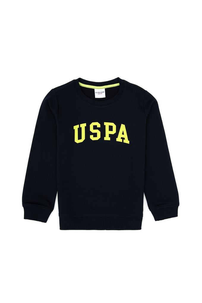 Erkek Çocuk Lacivert Basic Bisiklet Yaka Sweatshirt