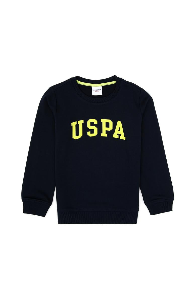 Erkek Çocuk Lacivert Basic Bisiklet Yaka Sweatshirt