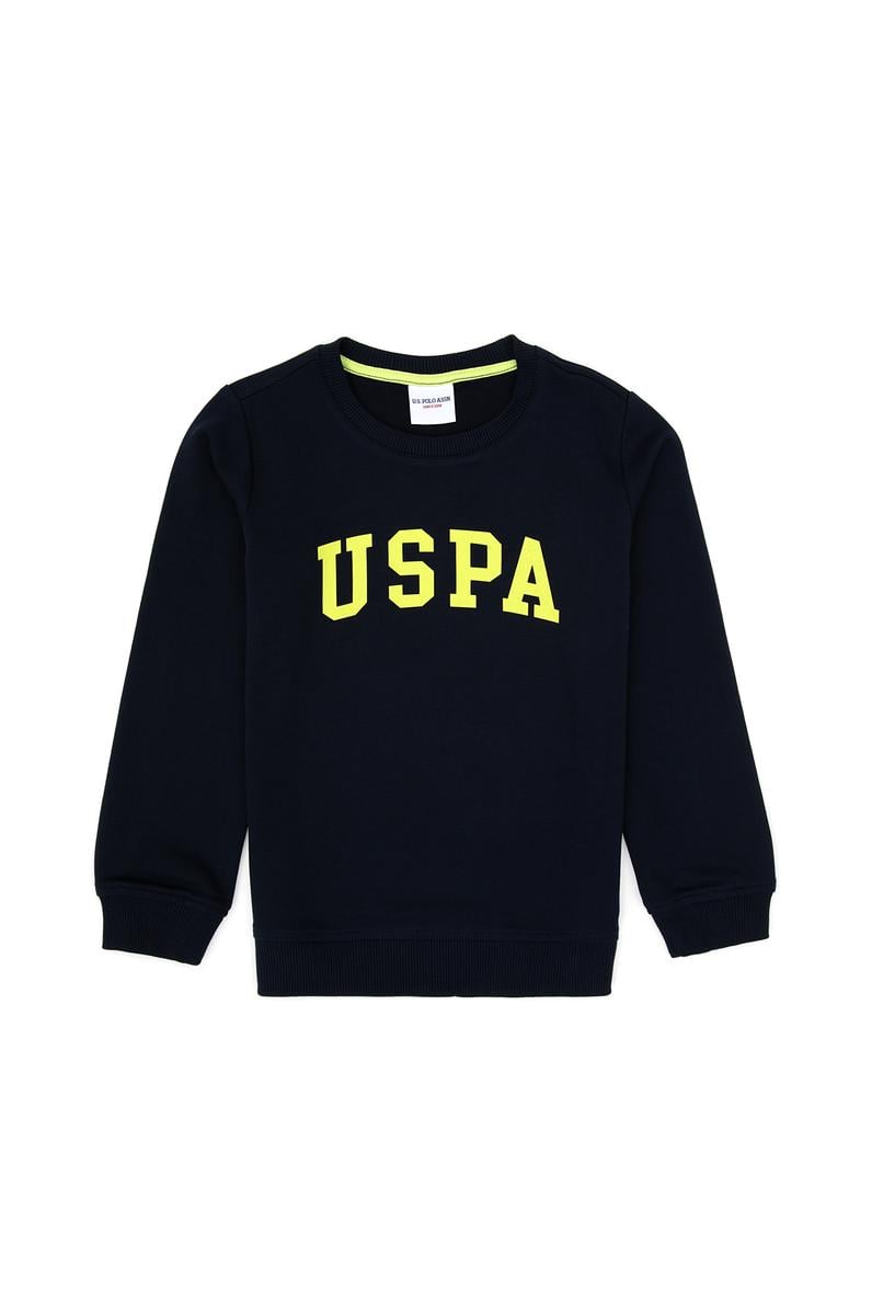 Erkek Çocuk Lacivert Basic Bisiklet Yaka Sweatshirt