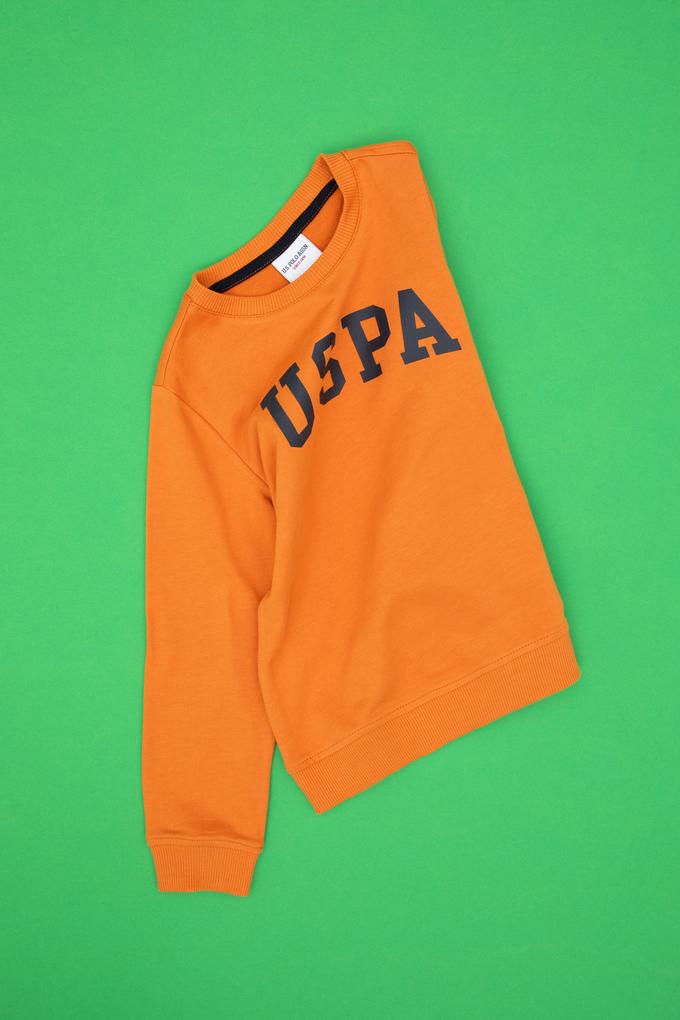 Erkek Çocuk Bakır Basic Bisiklet Yaka Sweatshirt