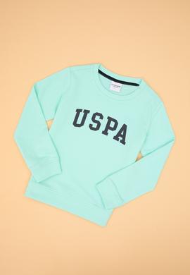 Erkek Çocuk Yeşil Basic Bisiklet Yaka Sweatshirt - 50313830231