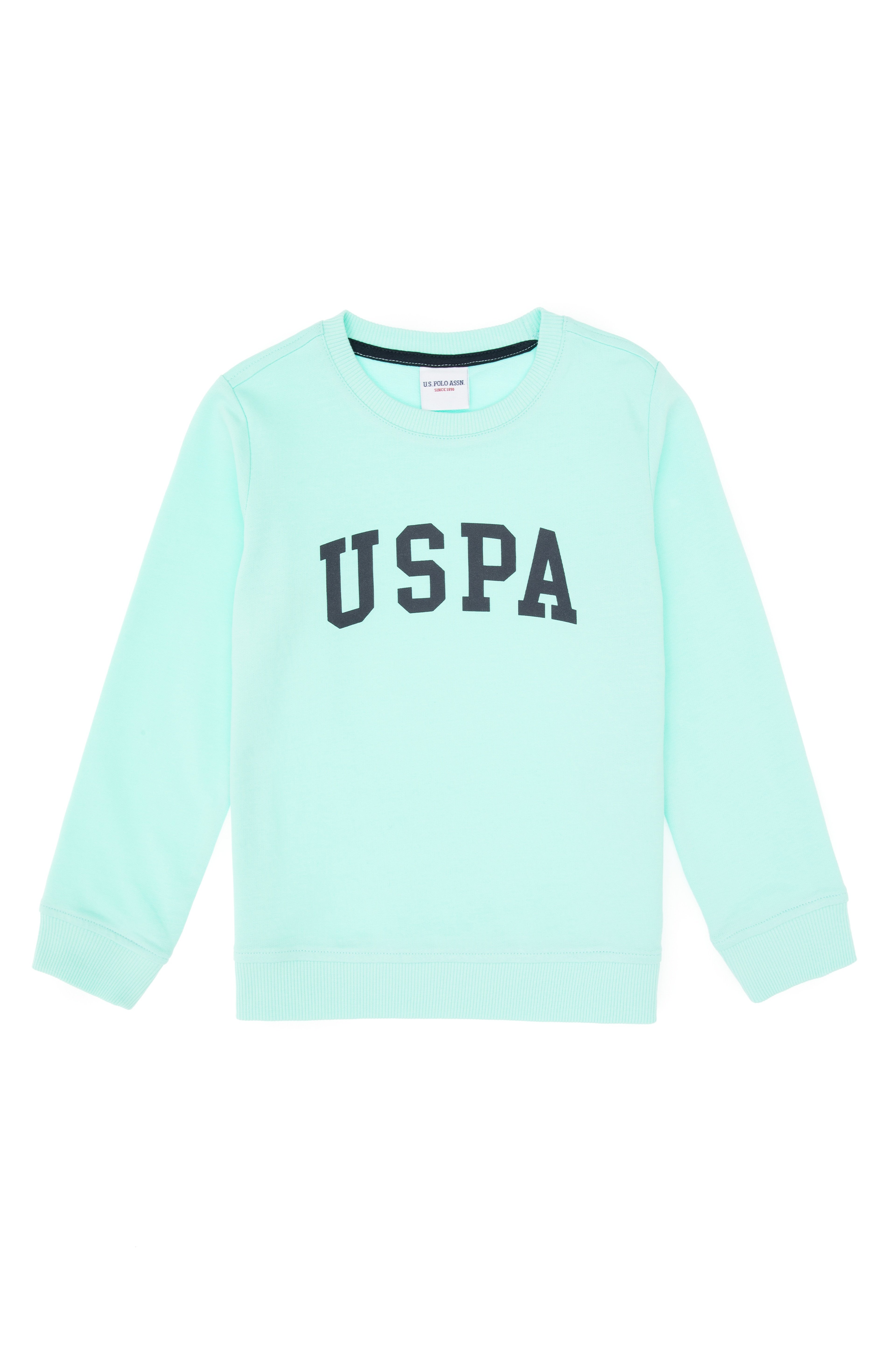 Erkek Çocuk Yeşil Basic Bisiklet Yaka Sweatshirt - Image 4