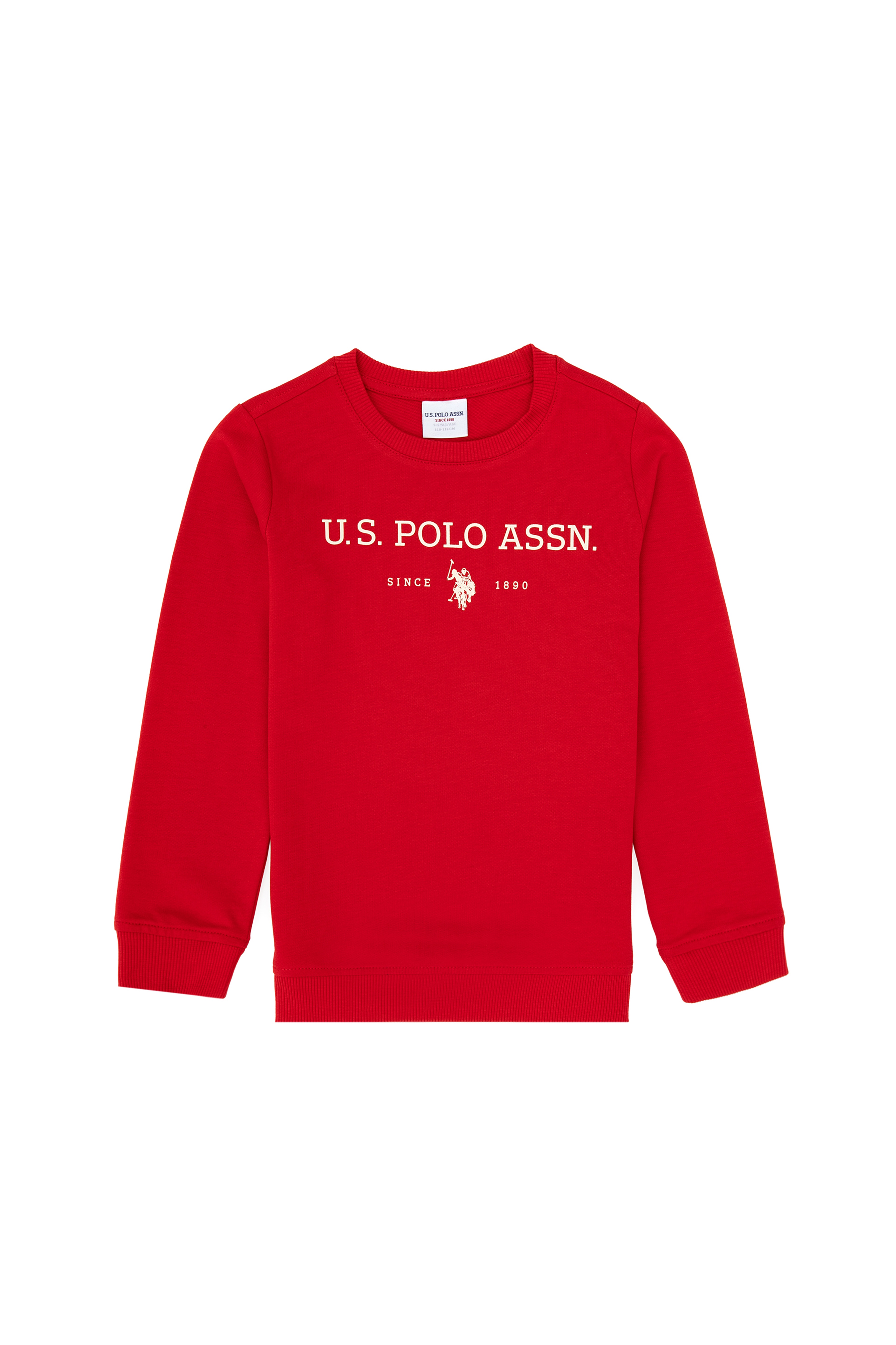 Erkek Çocuk Kırmızı Bisiklet Yaka Sweatshirt - Image 1