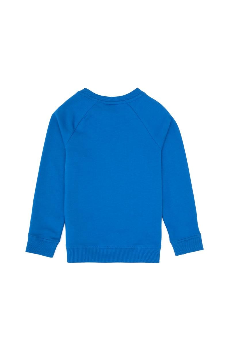 Erkek Çocuk Saks Basic Bisiklet Yaka Sweatshirt