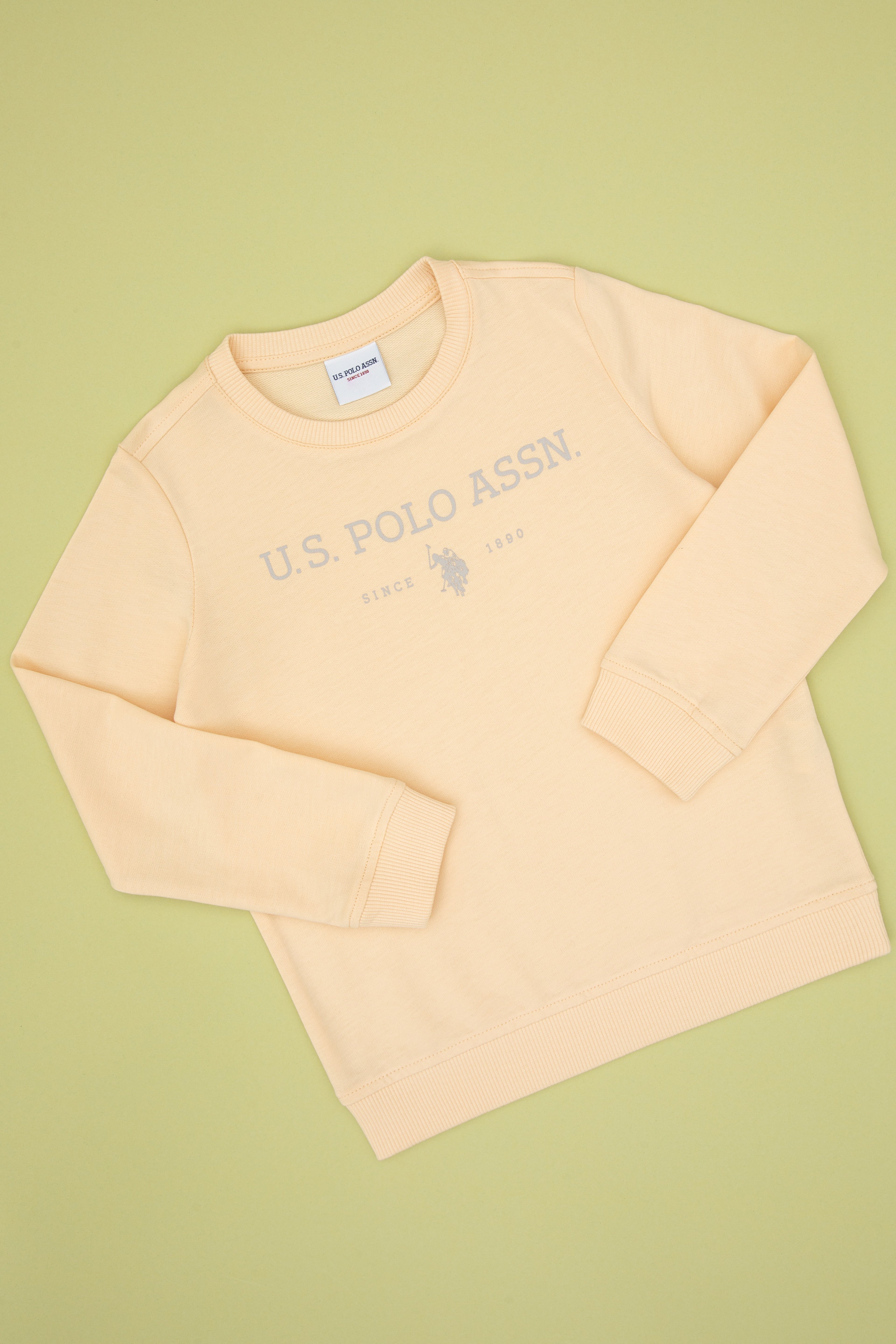 Erkek Çocuk Pembe Bisiklet Yaka Sweatshirt - Image 1