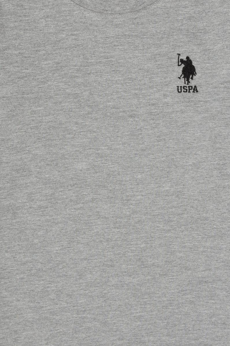 Erkek Çocuk Gri Melanj Basic Bisiklet Yaka Sweatshirt