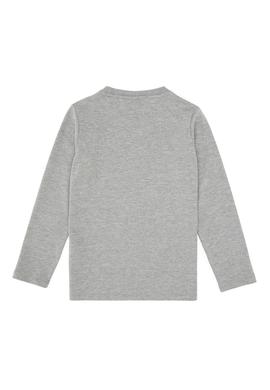 Erkek Çocuk Gri Melanj Basic Bisiklet Yaka Sweatshirt - 50314002085