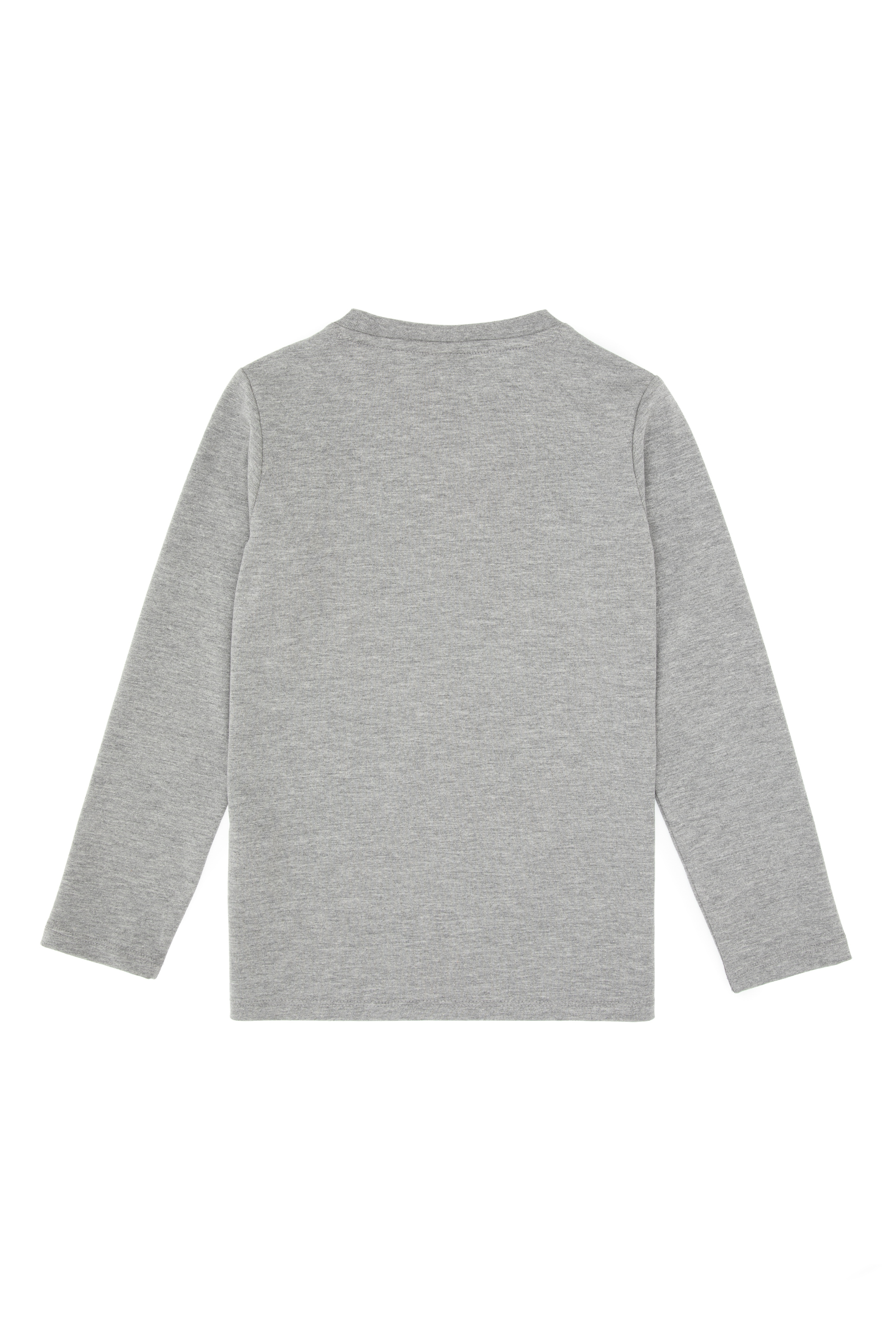 Erkek Çocuk Gri Melanj Basic Bisiklet Yaka Sweatshirt - Image 5