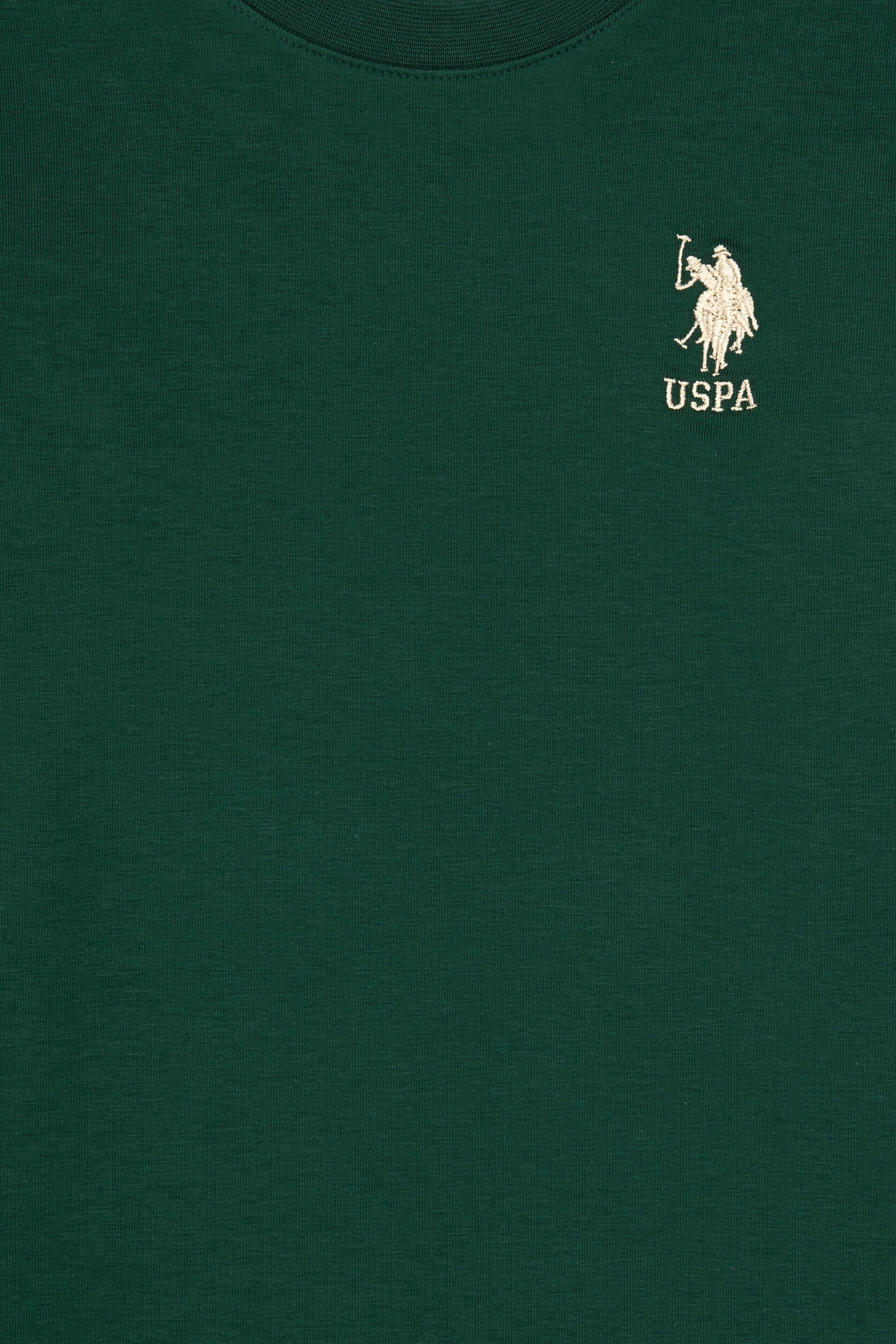 Erkek Çocuk Koyu Yeşil Basic Bisiklet Yaka Sweatshirt