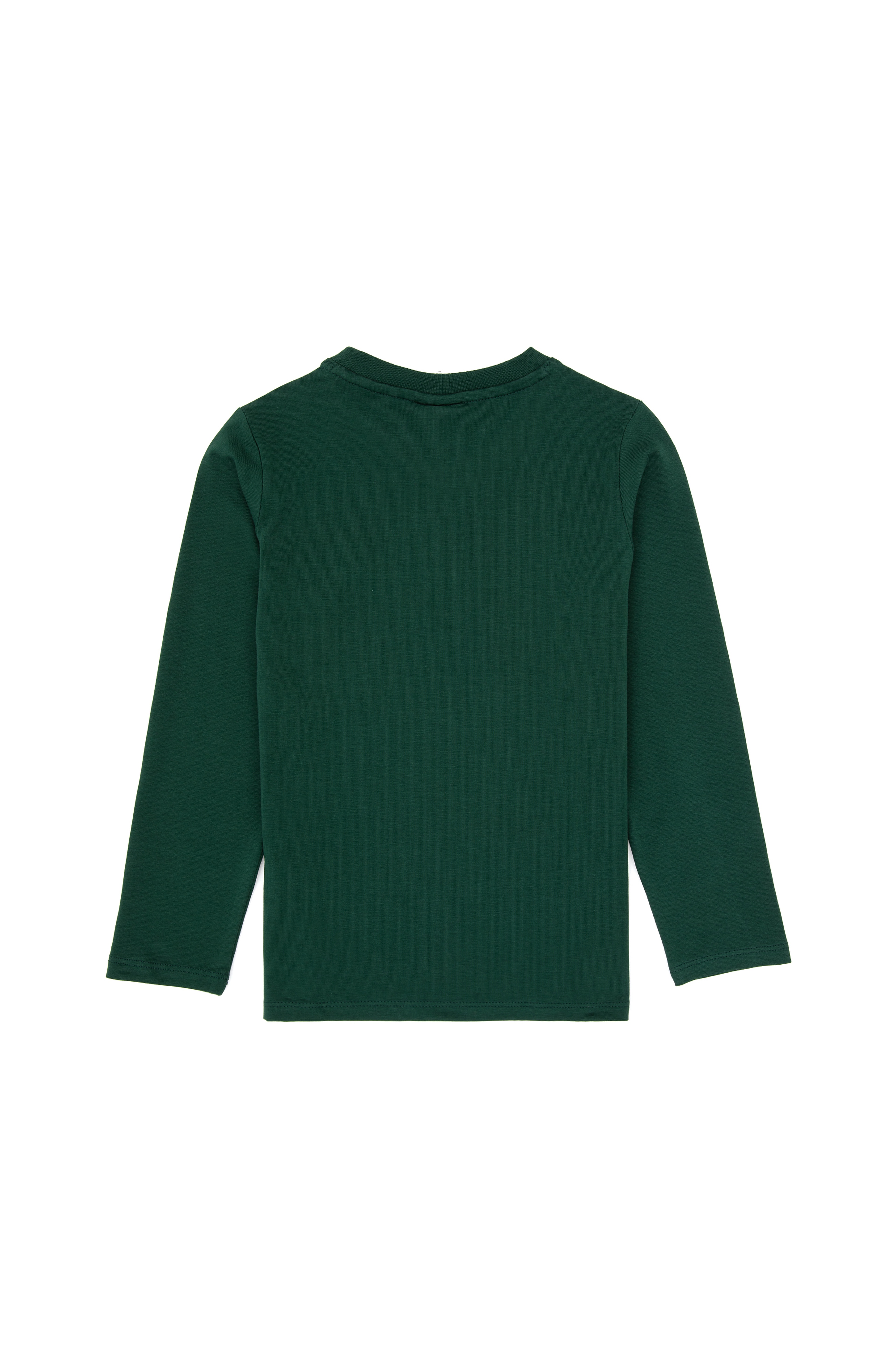 Erkek Çocuk Koyu Yeşil Basic Bisiklet Yaka Sweatshirt - Image 2