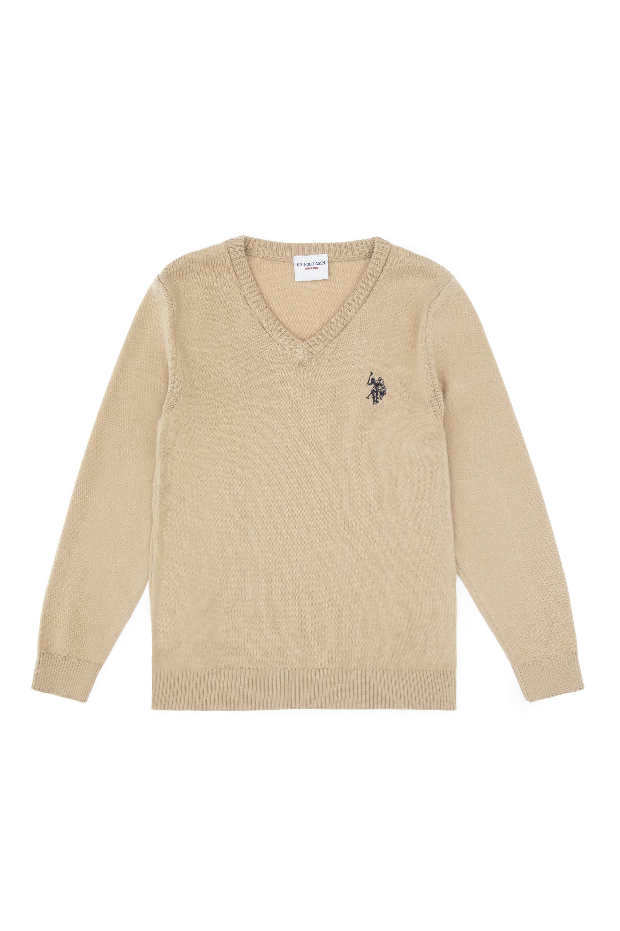 ژاکت بافتنی یقه هفتخاکی روشن اندامی پسرانه یو اس پولو | U.S. Polo Assn. - تصویر 3