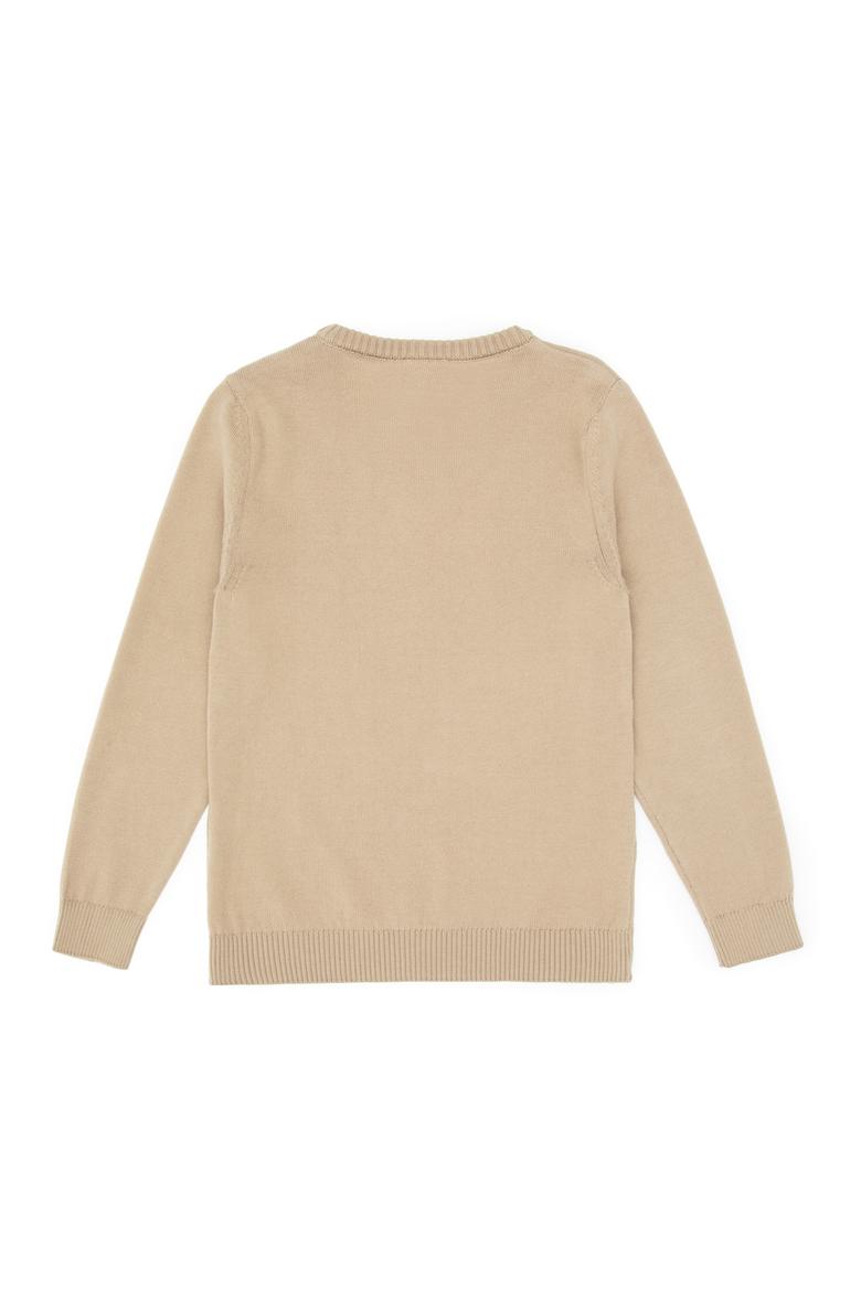 Erkek Çocuk Açık Haki Basic Kazak - 50315611038