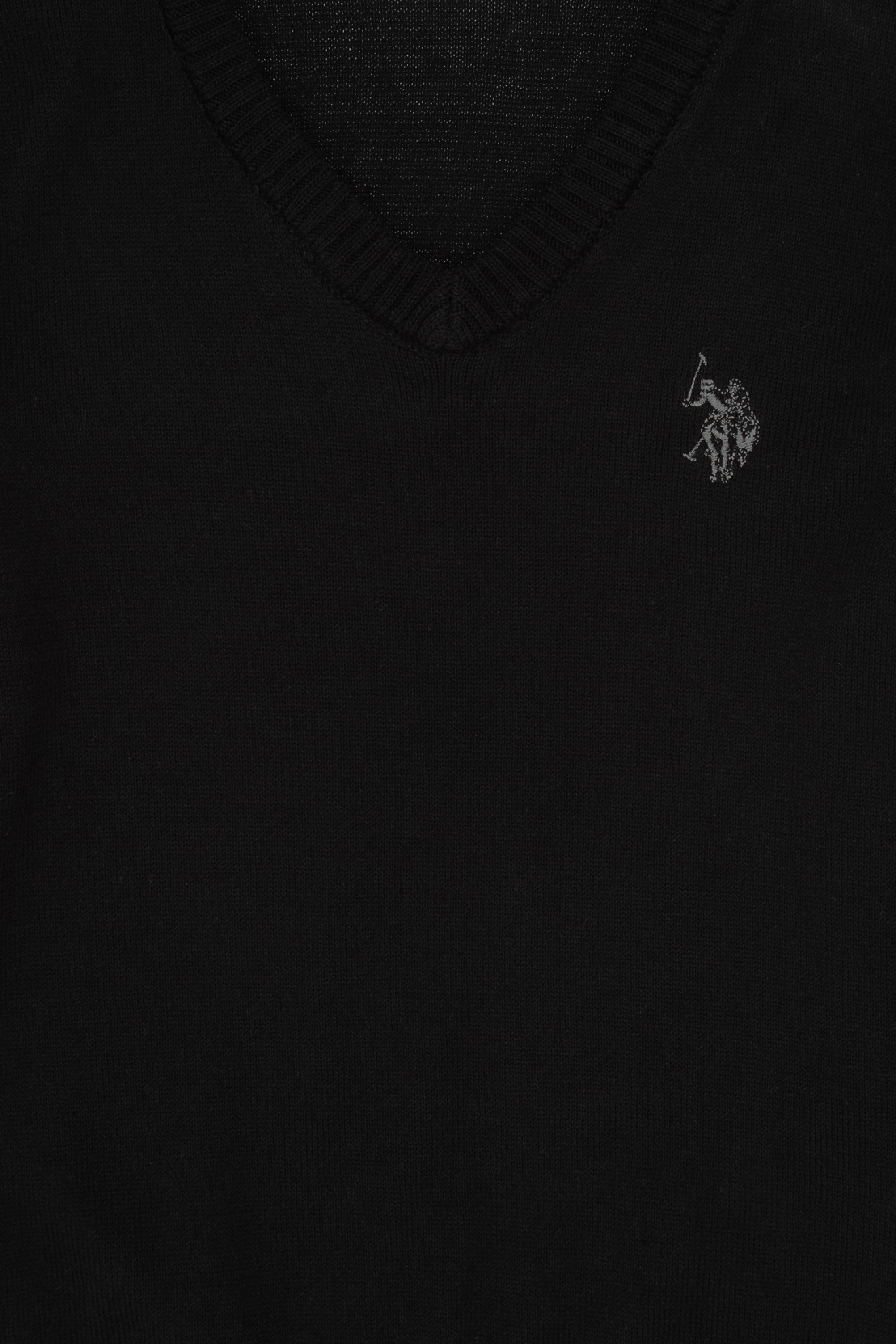 ژاکت بافتنی یقه هفت مشکی اندامی پسرانه یو اس پولو | U.S. Polo Assn. - تصویر 3
