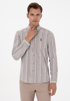 Erkek Açık Kahverengi Uzun Kollu Gömlek - 50316565043