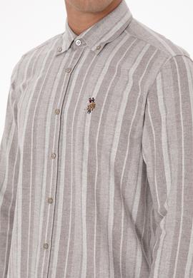 Erkek Açık Kahverengi Uzun Kollu Gömlek - 50316565043