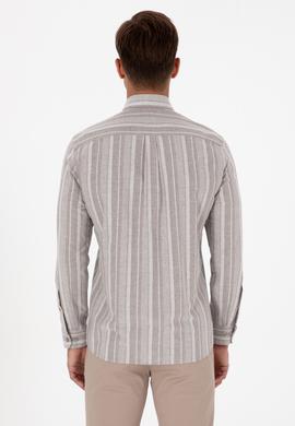 Erkek Açık Kahverengi Uzun Kollu Gömlek - 50316565043