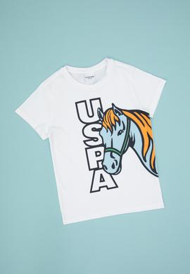 Erkek Çocuk Beyaz Bisiklet Yaka Süprem Tişört - 50316479004