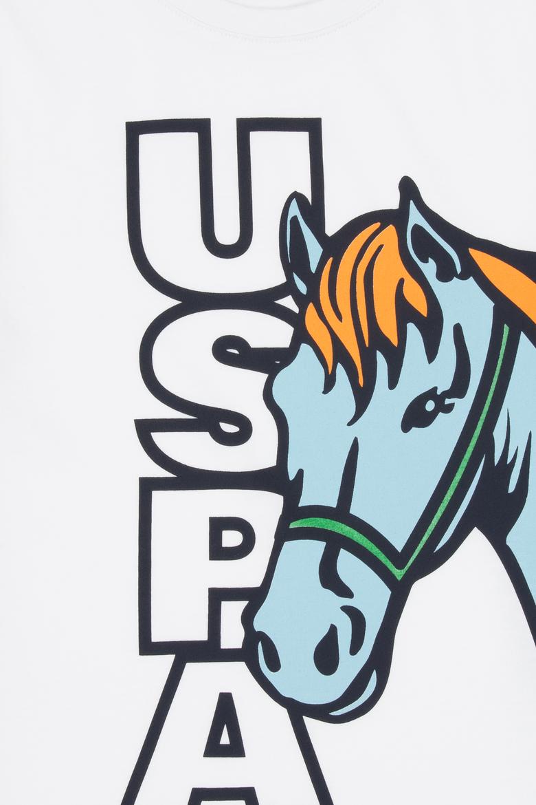 Erkek Çocuk Beyaz Bisiklet Yaka Süprem Tişört - 50316479004