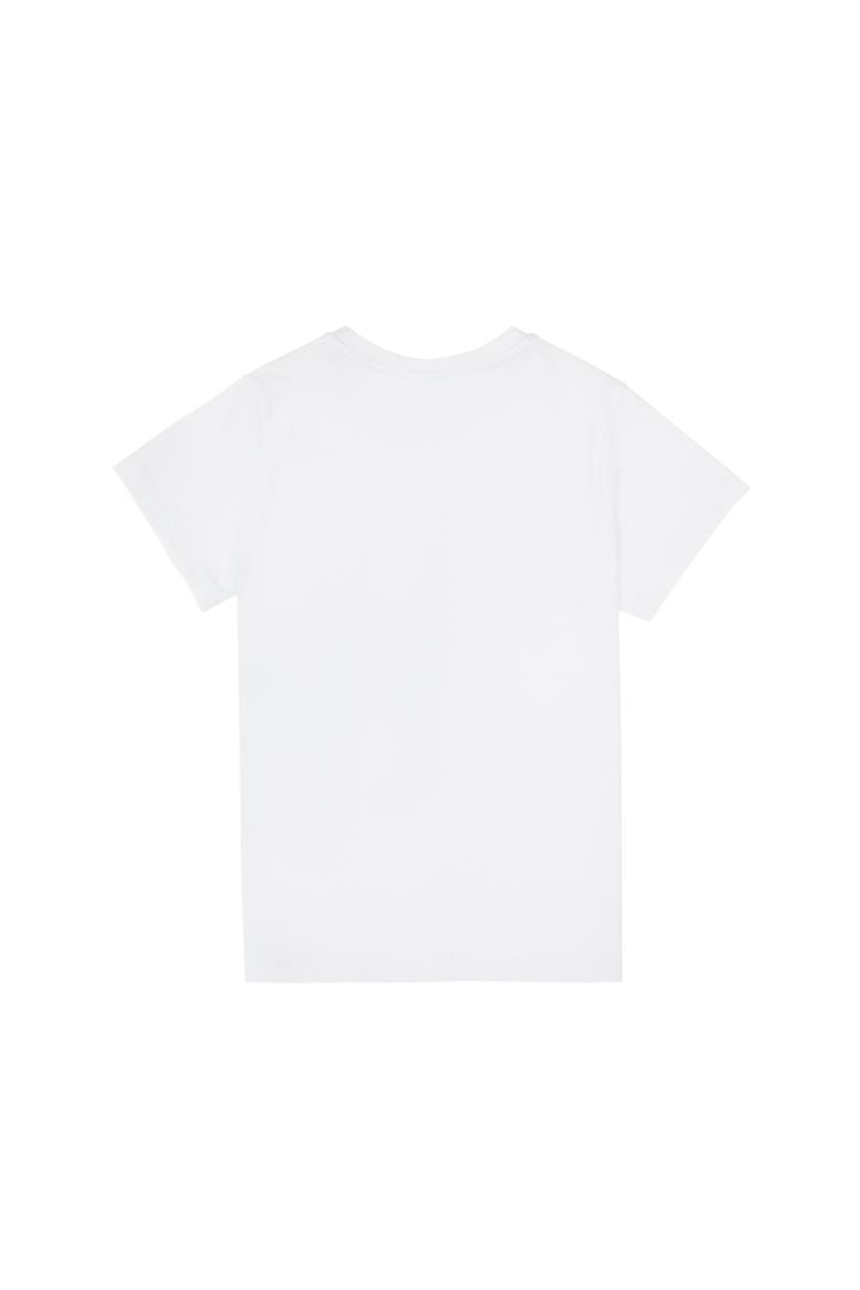 Erkek Çocuk Beyaz Bisiklet Yaka Süprem Tişört - 50316479004