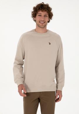 Erkek Regular Fit Bisiklet Yaka Taş İnce Basic Sweatshirt - 50313752078