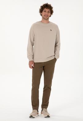 Erkek Regular Fit Bisiklet Yaka Taş İnce Basic Sweatshirt - 50313752078