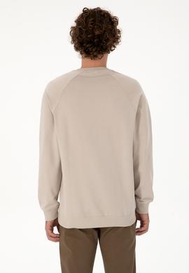 Erkek Regular Fit Bisiklet Yaka Taş İnce Basic Sweatshirt - 50313752078