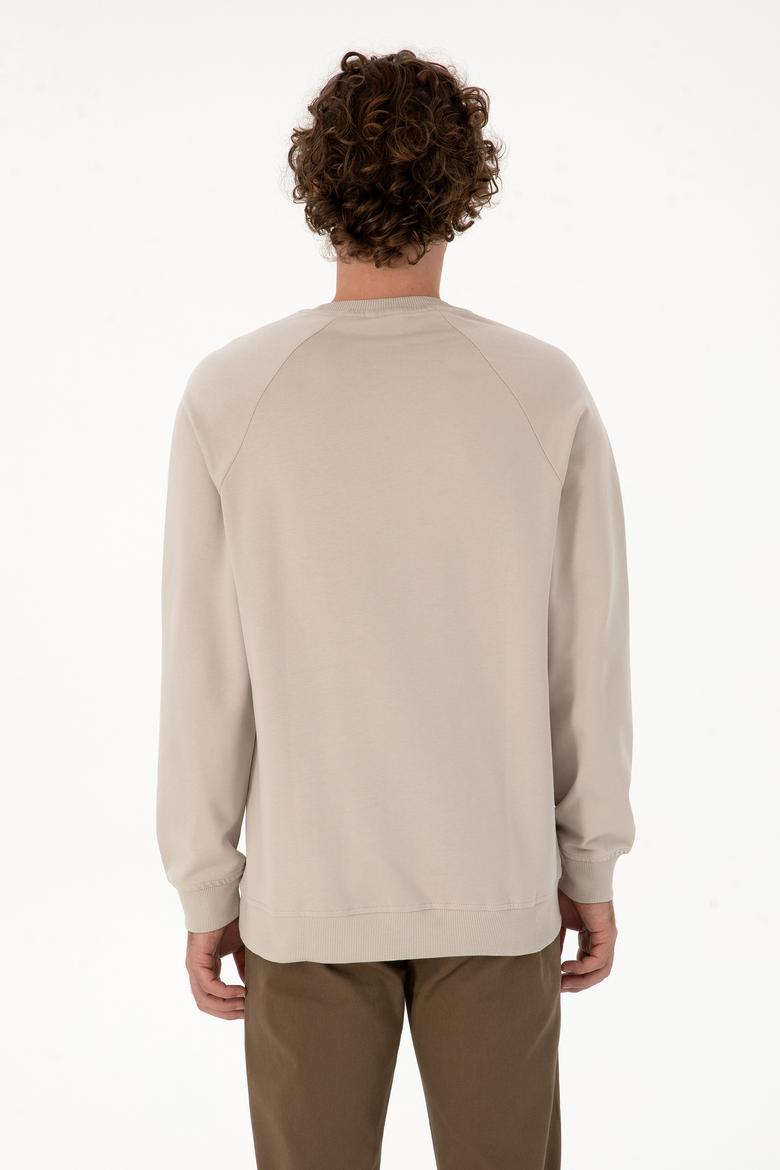 Erkek Regular Fit Bisiklet Yaka Taş İnce Basic Sweatshirt - 50313752078