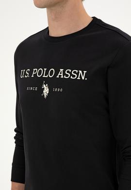 Erkek Regular Fit Bisiklet Yaka Siyah İnce Basic Sweatshirt - 50313743076