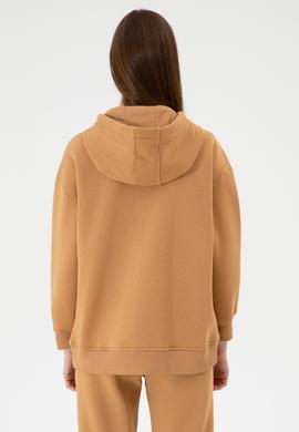 Kadın Camel Şardonlu Kapüşonlu Sweatshırt - 50314130055