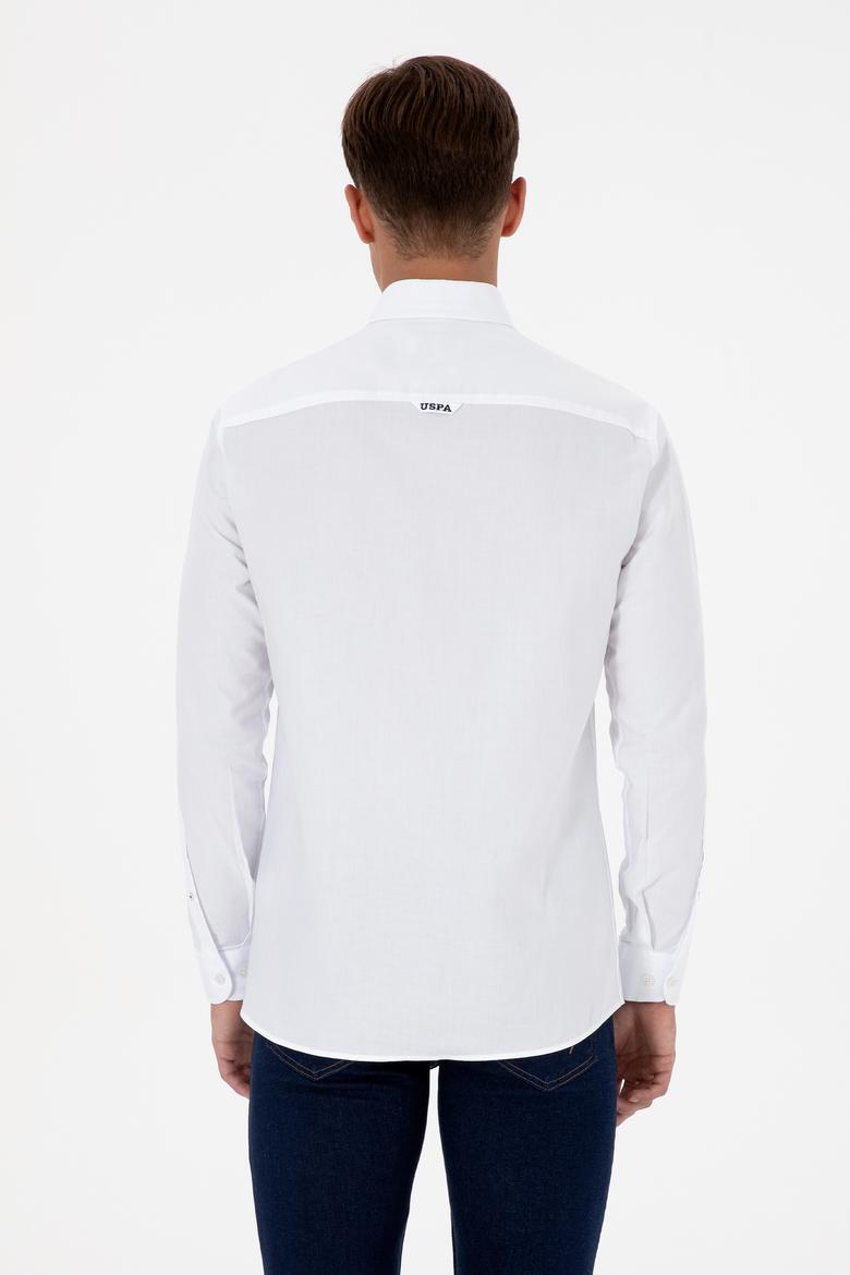 Erkek Beyaz Uzun Kollu Basic Gömlek - 50307674006