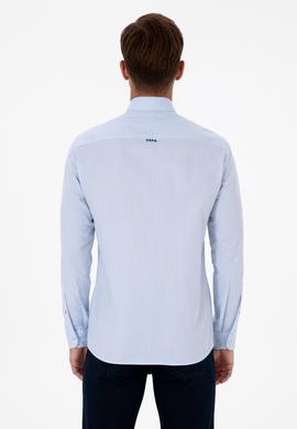 Erkek Açık Mavi Uzun Kollu Basic Gömlek - 50307674015
