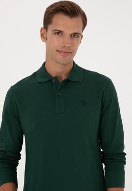 Erkek Koyu Yeşil Basic Sweatshirt - 50307688116