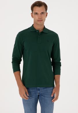 Erkek Koyu Yeşil Basic Sweatshirt - 50307688116