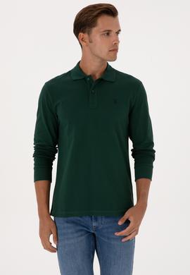 Erkek Koyu Yeşil Basic Sweatshirt - 50307688116