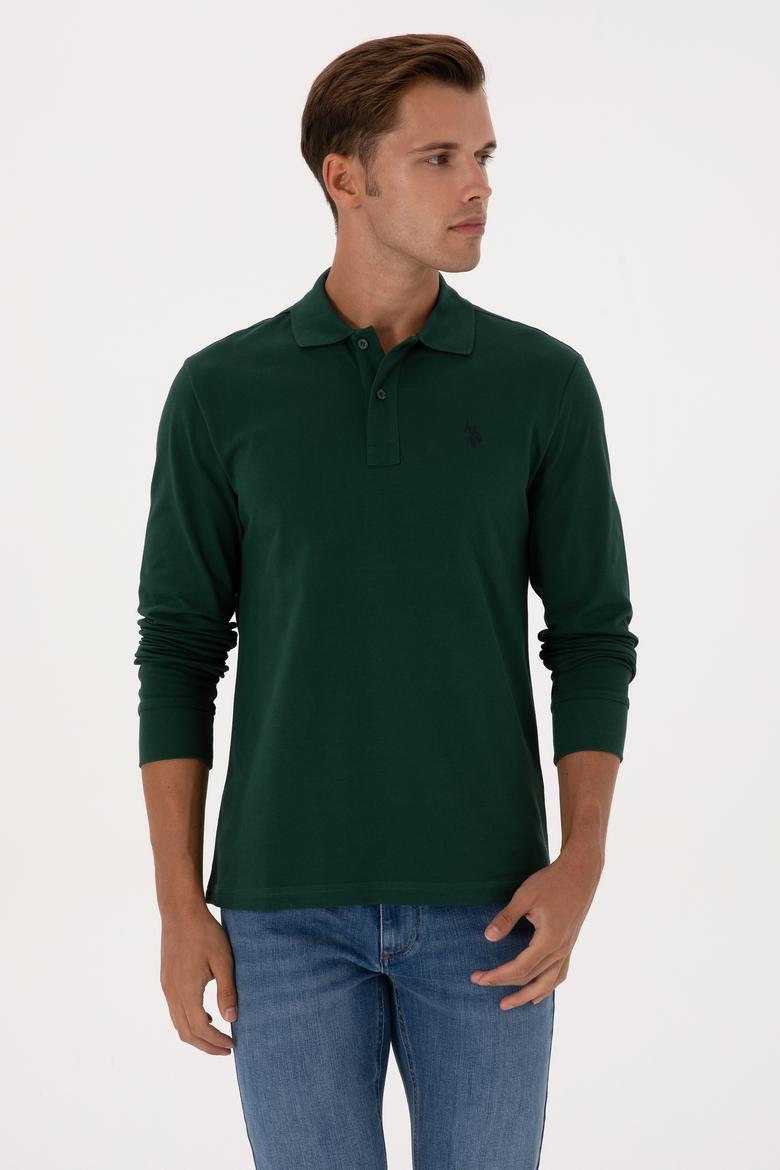 Erkek Koyu Yeşil Basic Sweatshirt - 50307688116