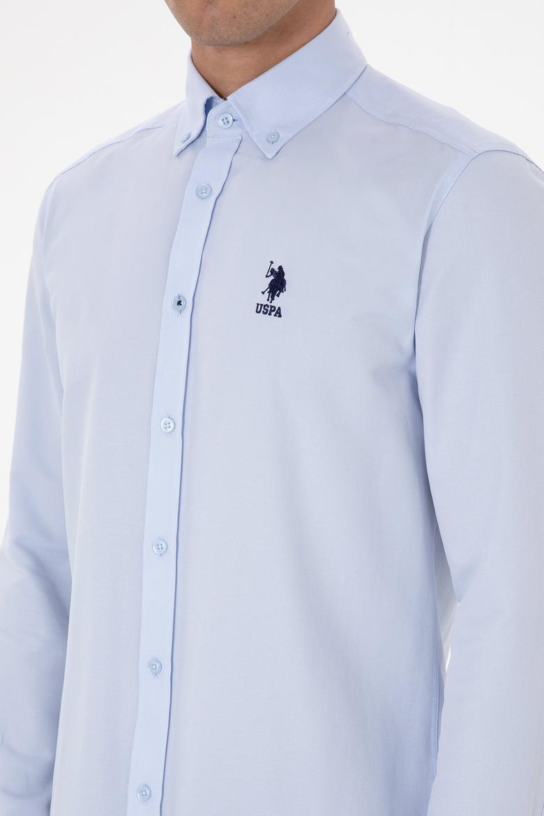 Erkek Açık Mavi Uzun Kollu Basic Gömlek - 50307693021