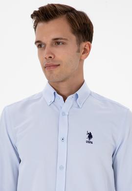 Erkek Açık Mavi Uzun Kollu Basic Gömlek - 50307693021