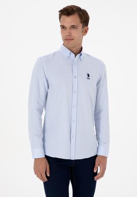 Erkek Açık Mavi Uzun Kollu Basic Gömlek - 50307693021