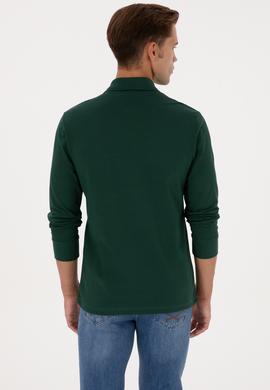 Erkek Koyu Yeşil Basic Sweatshirt - 50307688116