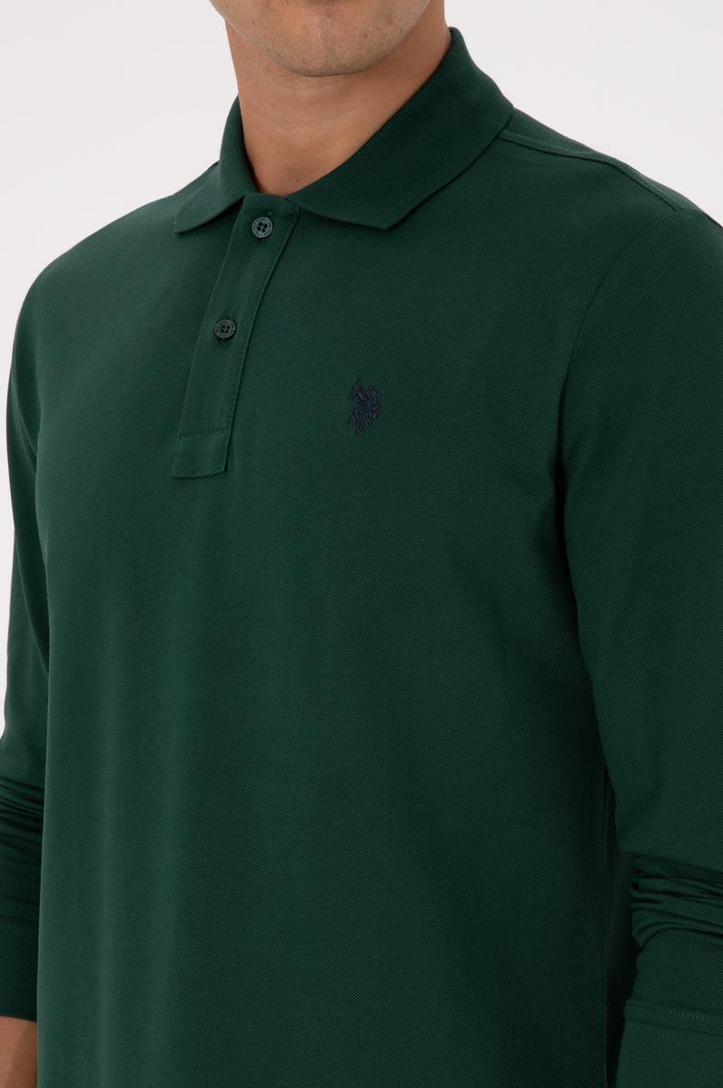 Erkek Koyu Yeşil Basic Sweatshirt