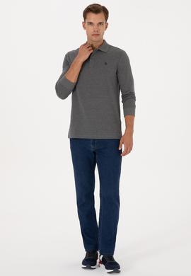 Erkek Antrasit Melanj Basic Sweatshirt - 50307688029