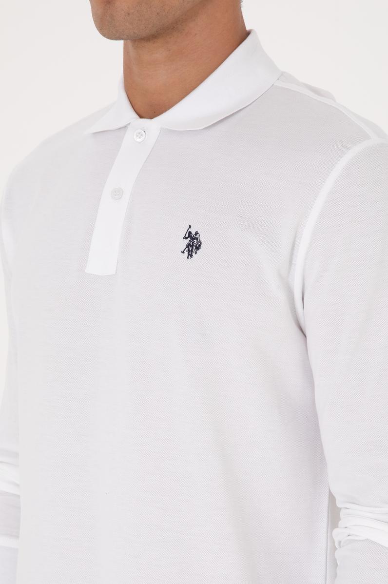 Erkek Beyaz Basic Sweatshirt