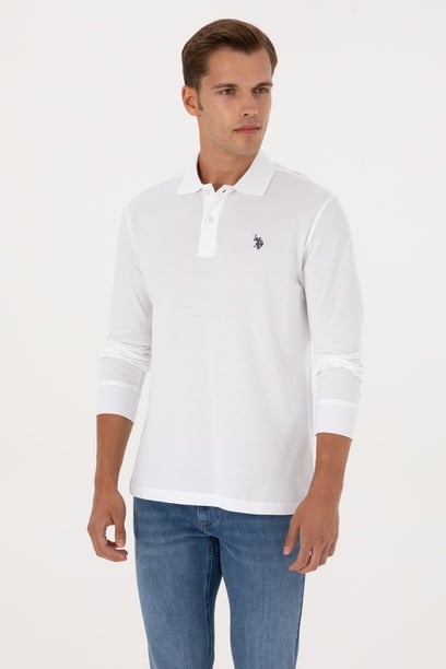 Erkek Regular Fit Polo Yaka Bakır Basic Sweatshirt