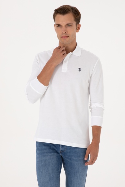 Erkek Regular Fit Polo Yaka Bakır Basic Sweatshirt