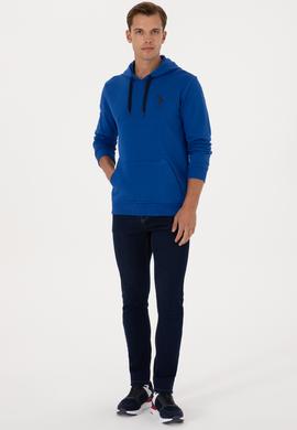 Erkek Mavi Basic Sweatshirt - 50307703164